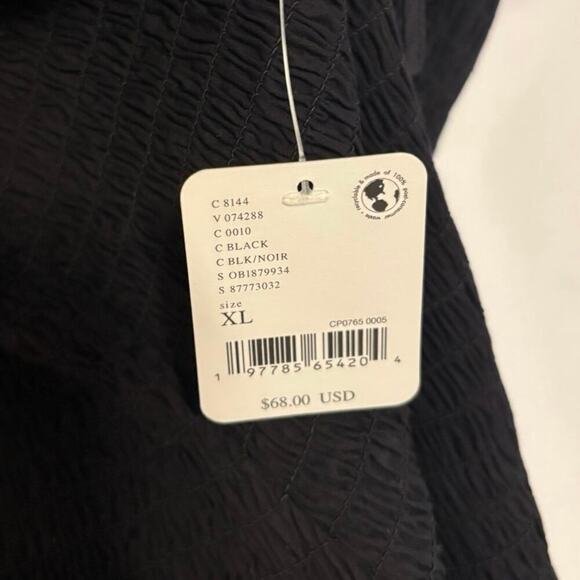 NWT Free People Iyla Smocked Mini Dress In Black Size XL - Picture 9 of 9